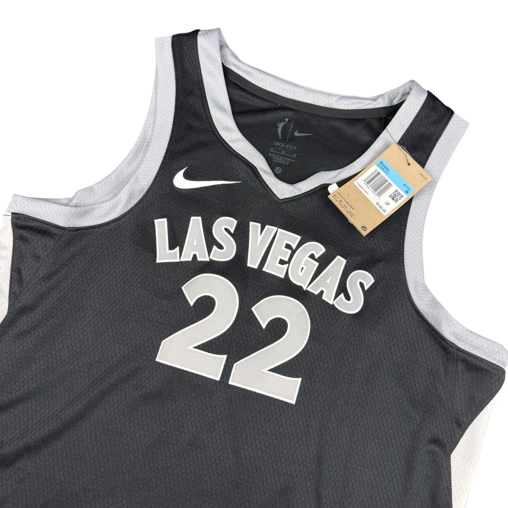 $100 Nike Aja Wilson Las Vegas Aces Explorer Edition Jersey WNBA Black  M